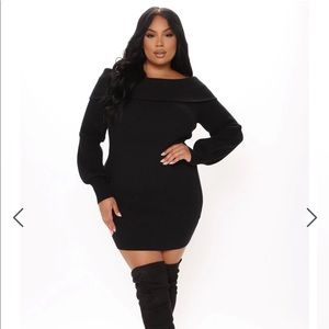 FashionNova Oh You Fancy Mini Sweater Dress